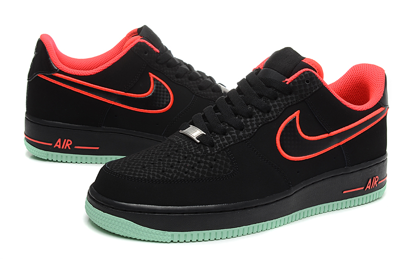 Nike Air Force 1 AF1 coco mens noir orange chaussures (2)